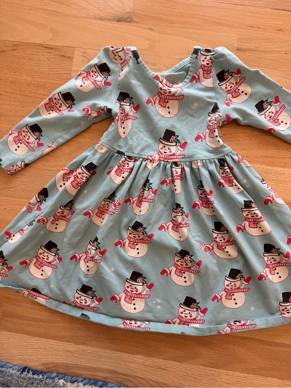 Pink Chicken Snowman Holiday Christmas Dress 2Y